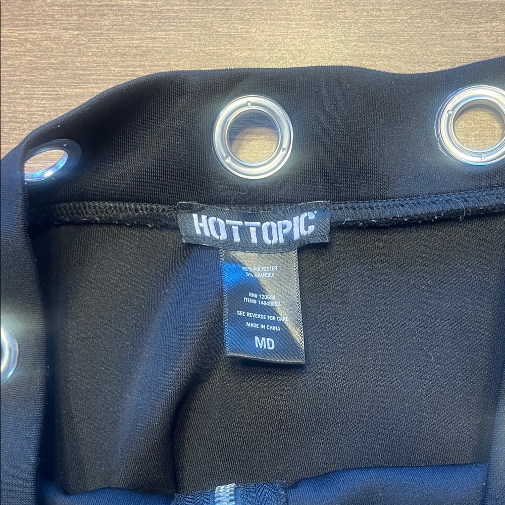 Hot Topic Black Skater Skirt with Silver Accents - Picture 2 of 2